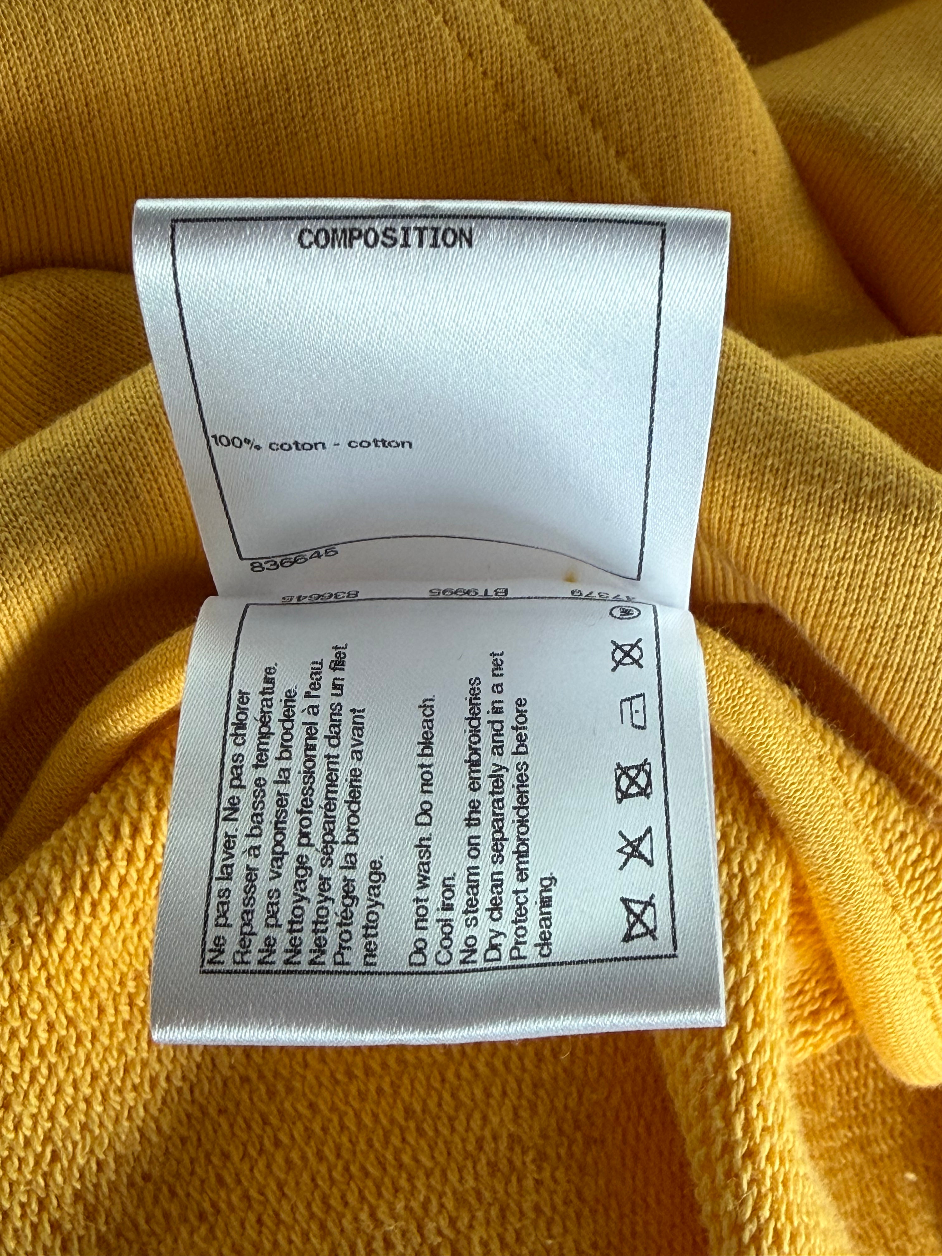 Chanel Pharrell Appliqué Sunflower Hoodie Yellow