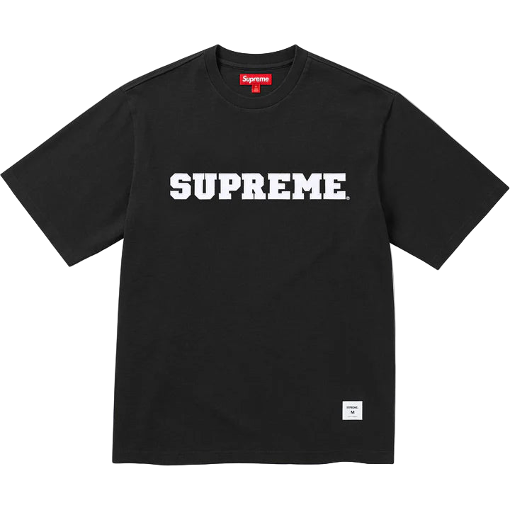 Collegiate Applique S/S Top Black