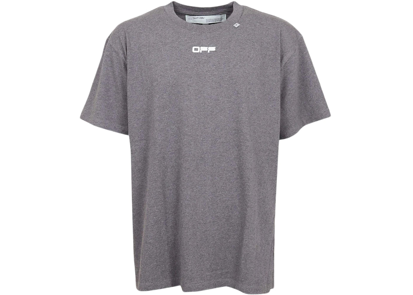 Wavy Line T-shirt Melange Grey/White