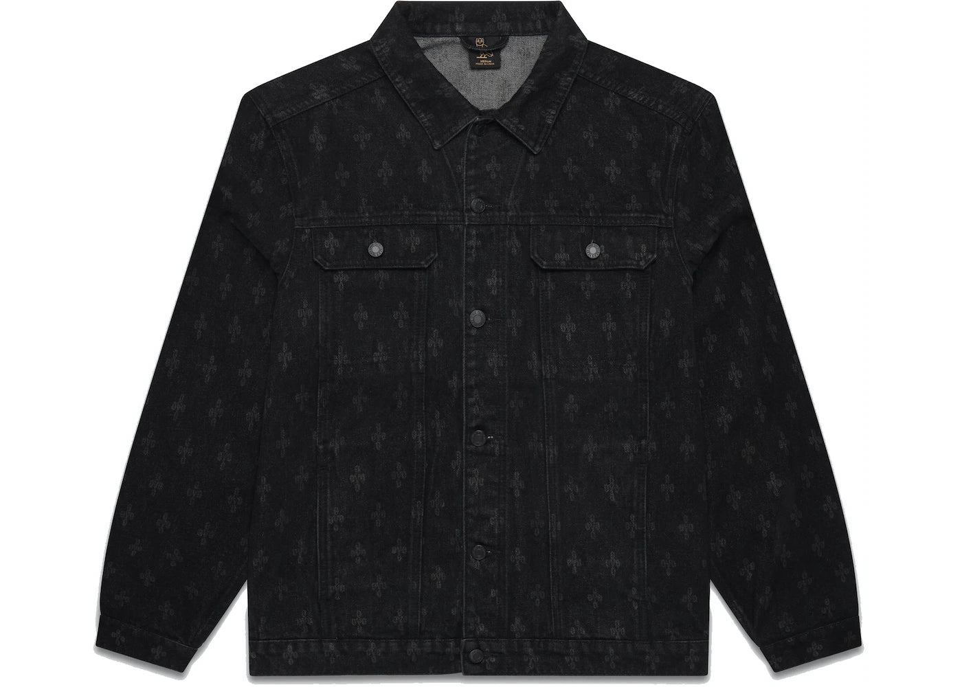 Monogram Denim Trucker Jacket Washed Black