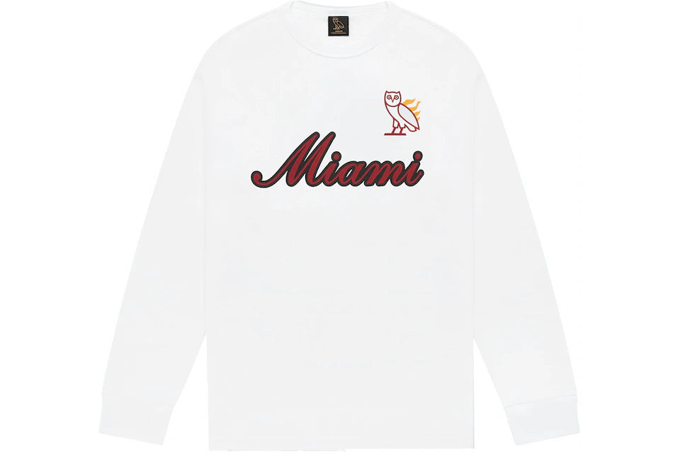 OVO x NBA Heat L/S T-shirt White