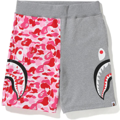 ABC Camo Side Shark Sweat Shorts Pink/Grey