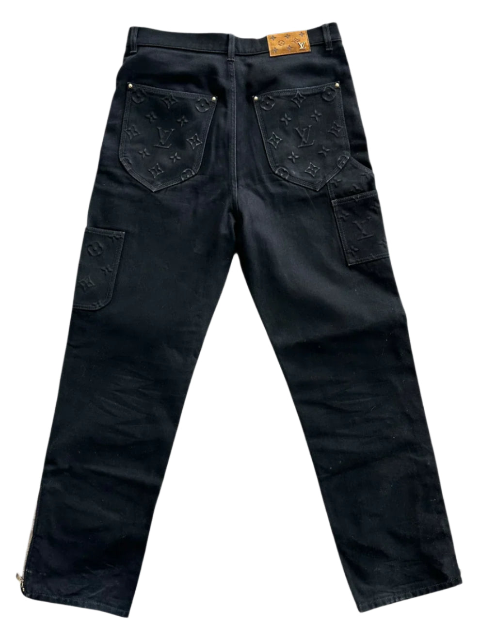 Louis Vuitton Black Monogram Carpenter Pants