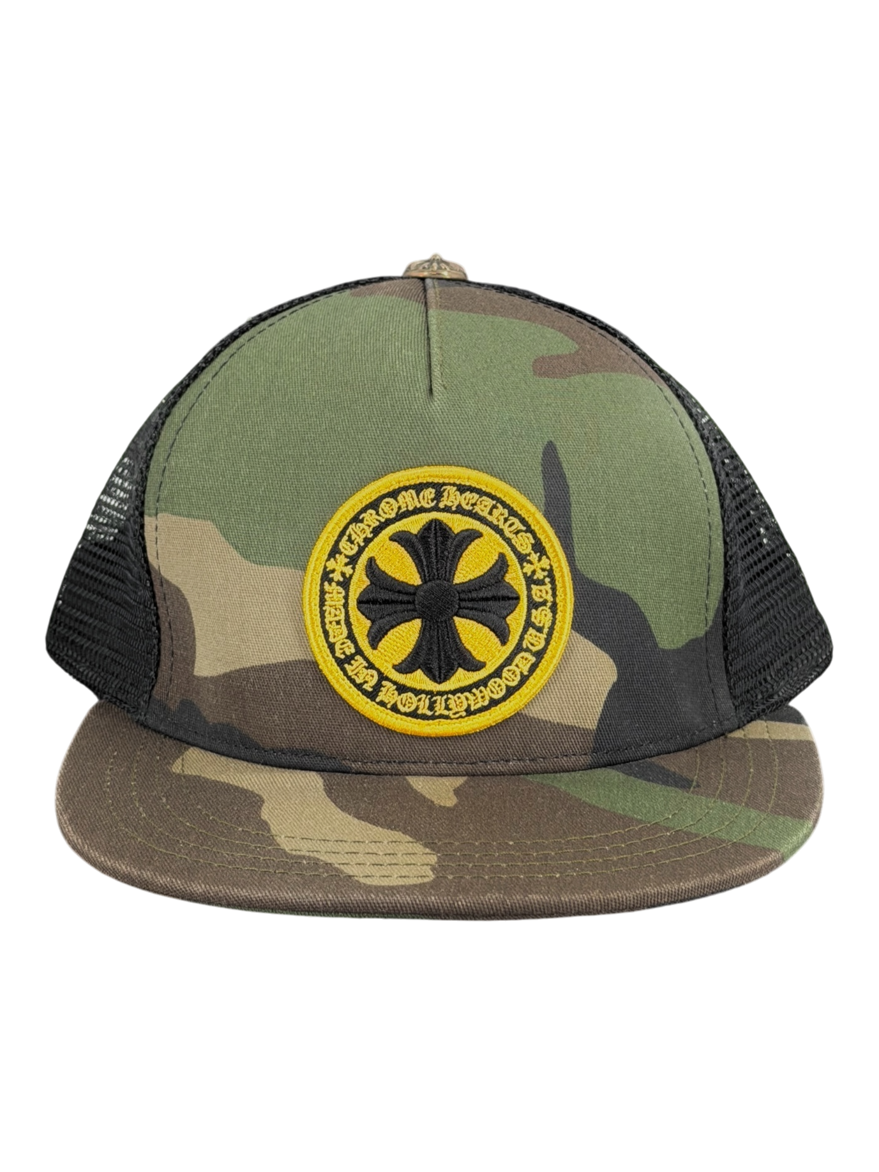 Plus Cross Seal Stamp Camo Trucker Hat
