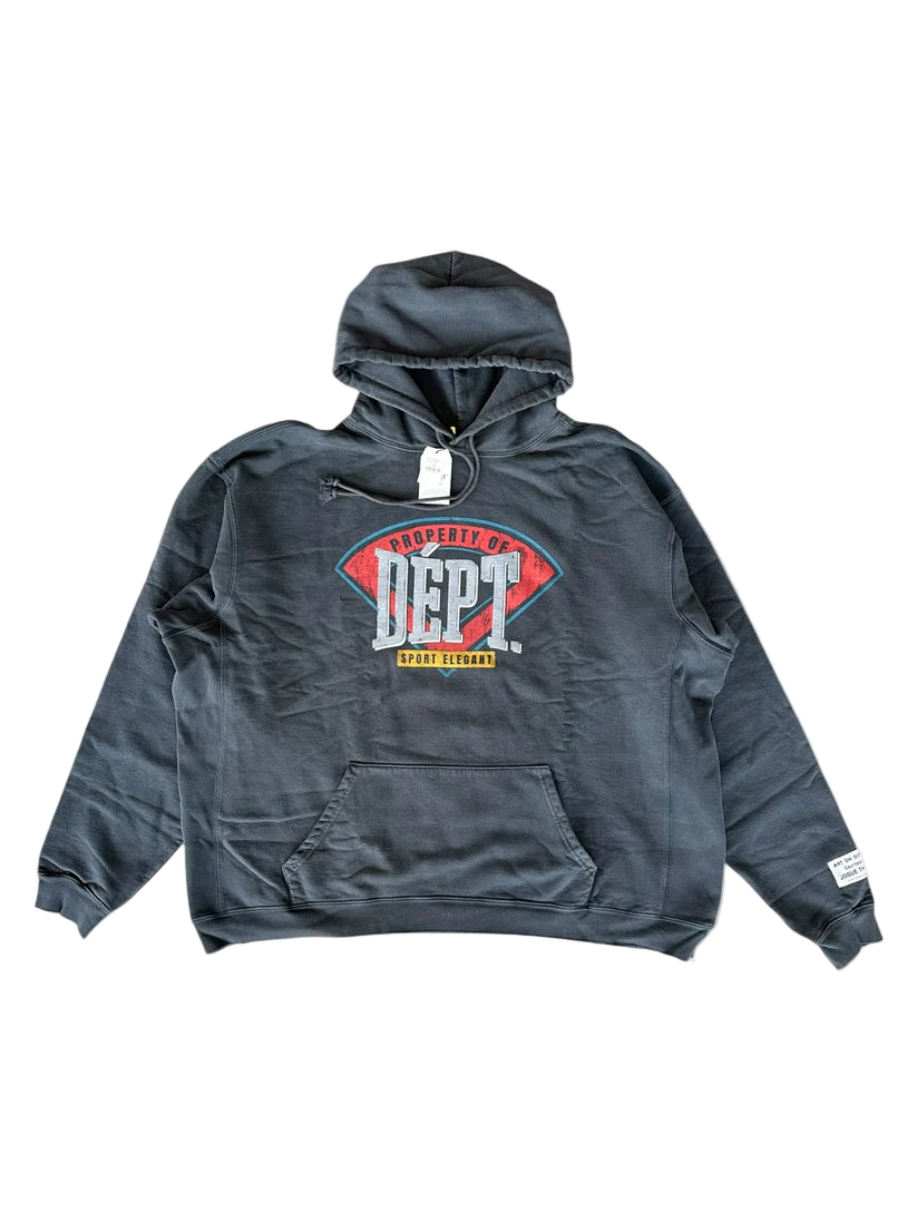 Vintage Black Baseball Logo Hoodie
