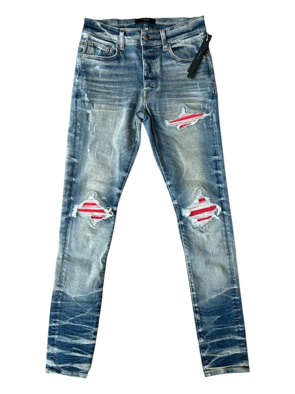 Vintage Indigo & Red Patch MX1 Jeans