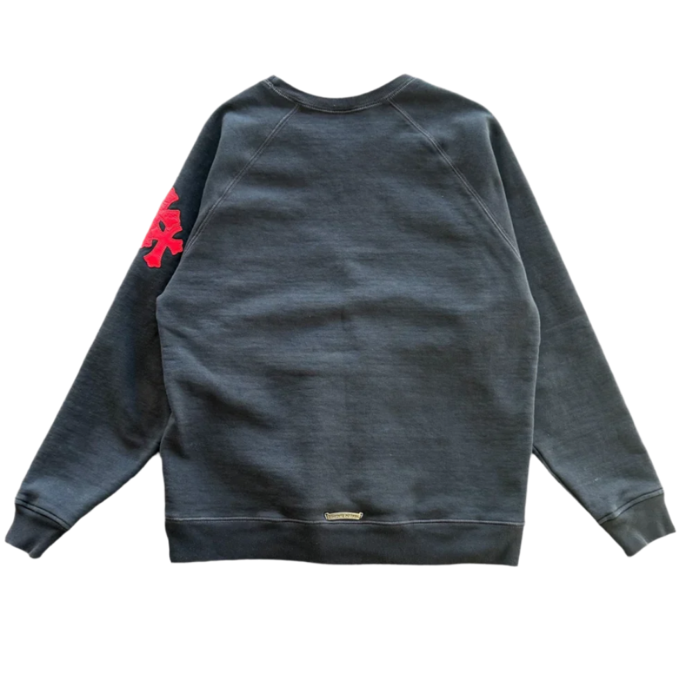 Triple Red Cross Paper Jam Crewneck Sweatshirt Navy