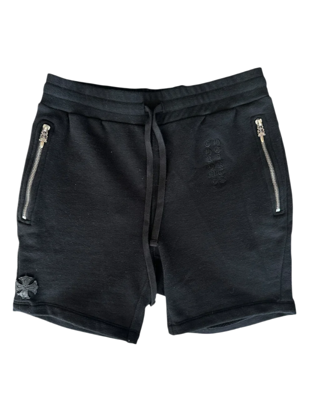 Black Cross Patch Shorts