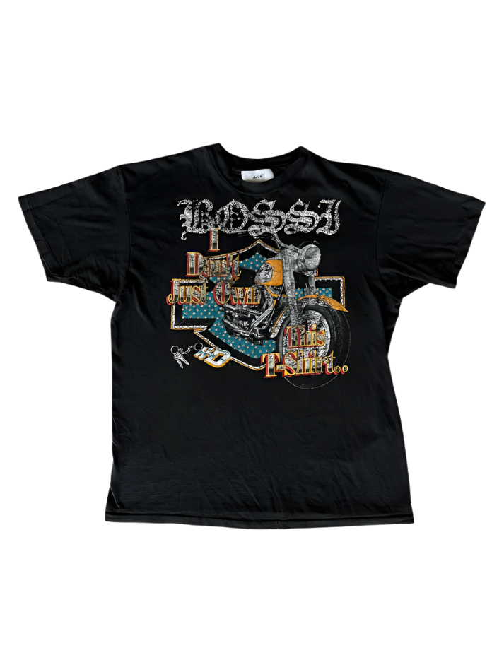 Vintage Harley Davison Rhinestone Embellished T-Shirt