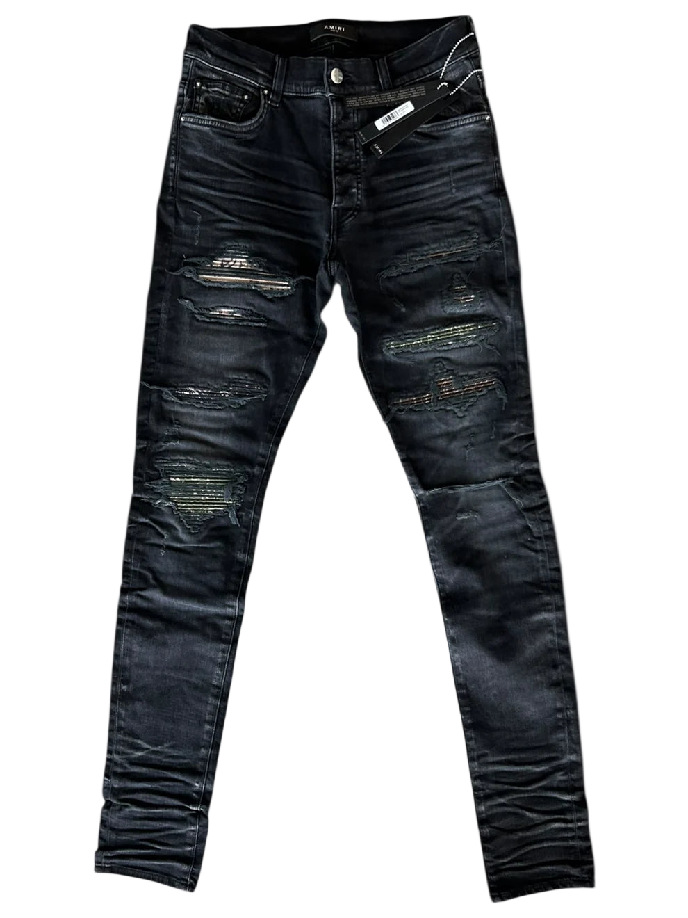 Faded Black Camouflage Bandana Patch Thrasher Jeans