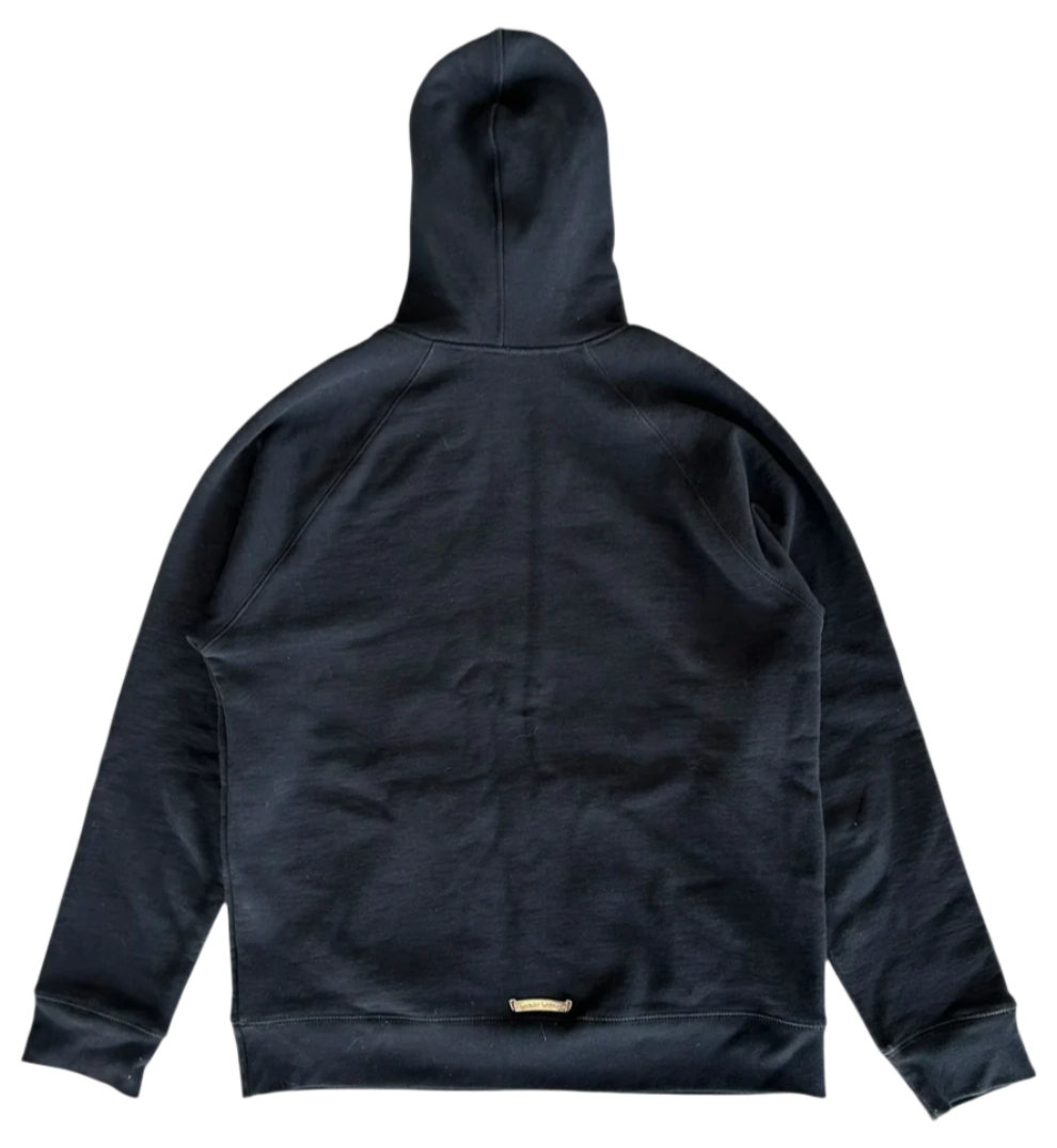 Black & White Triple Cross Embroidered Hoodie
