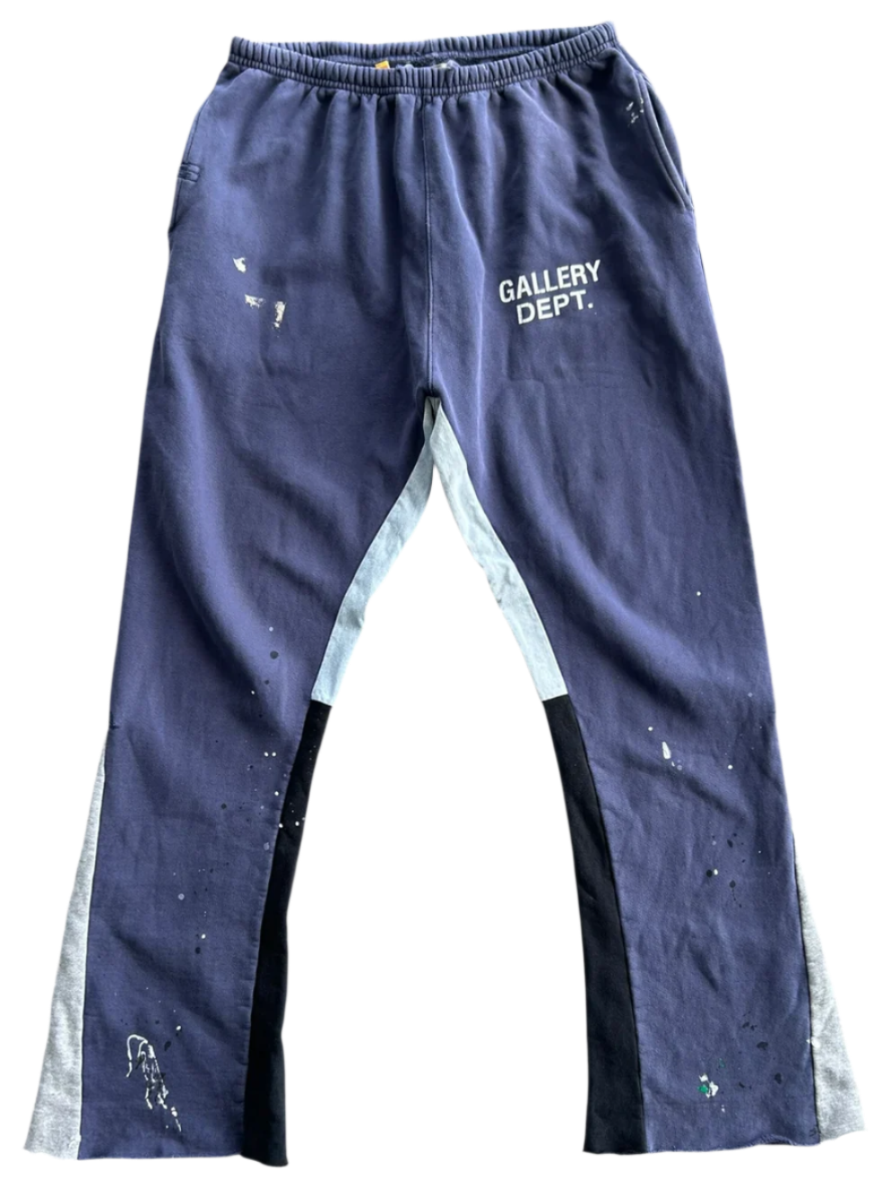 Blue & White Logo Flared Sweatpants