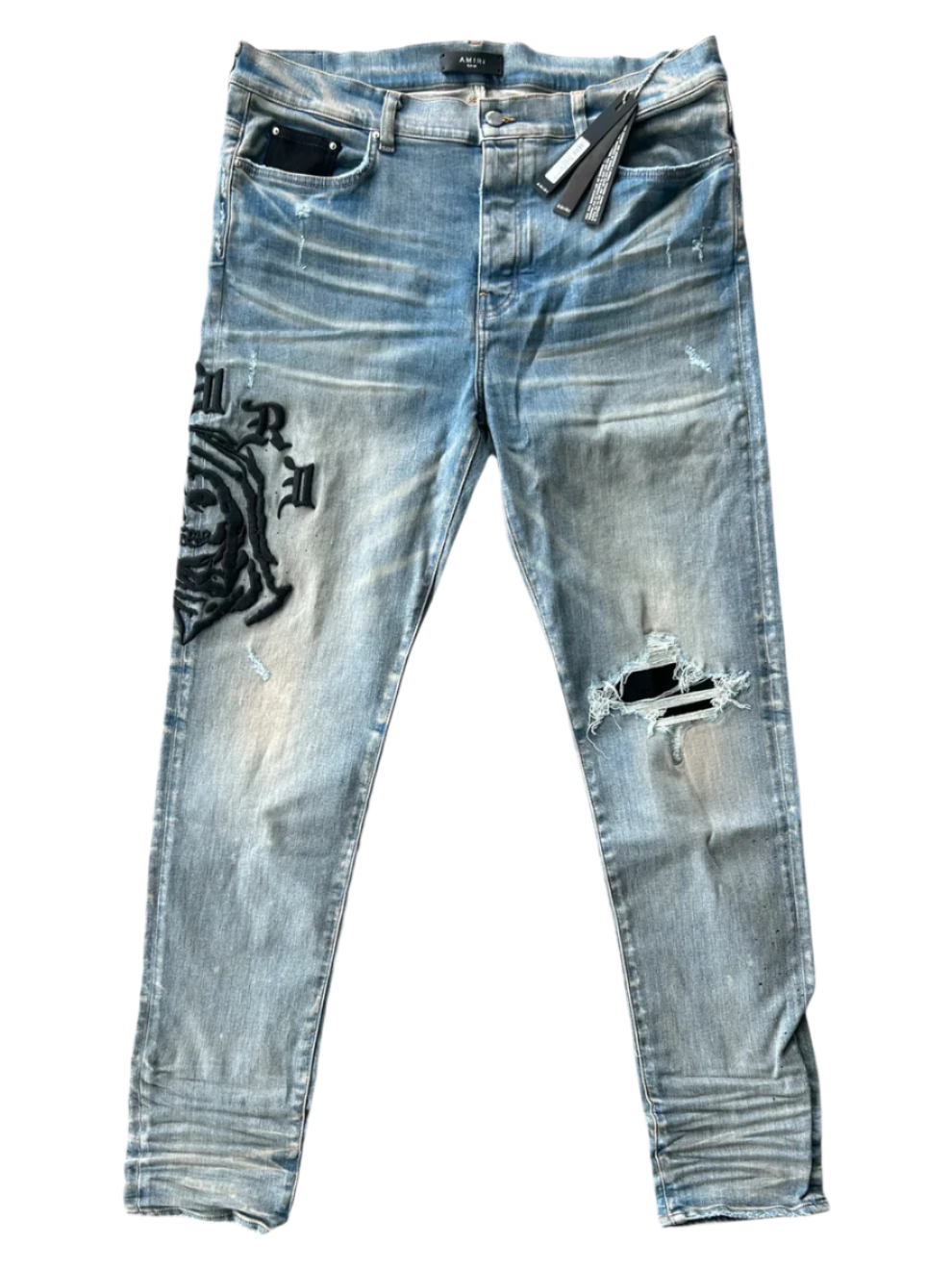 Amiri x Wes Lang Reaper Logo Jean Clay Indigo
