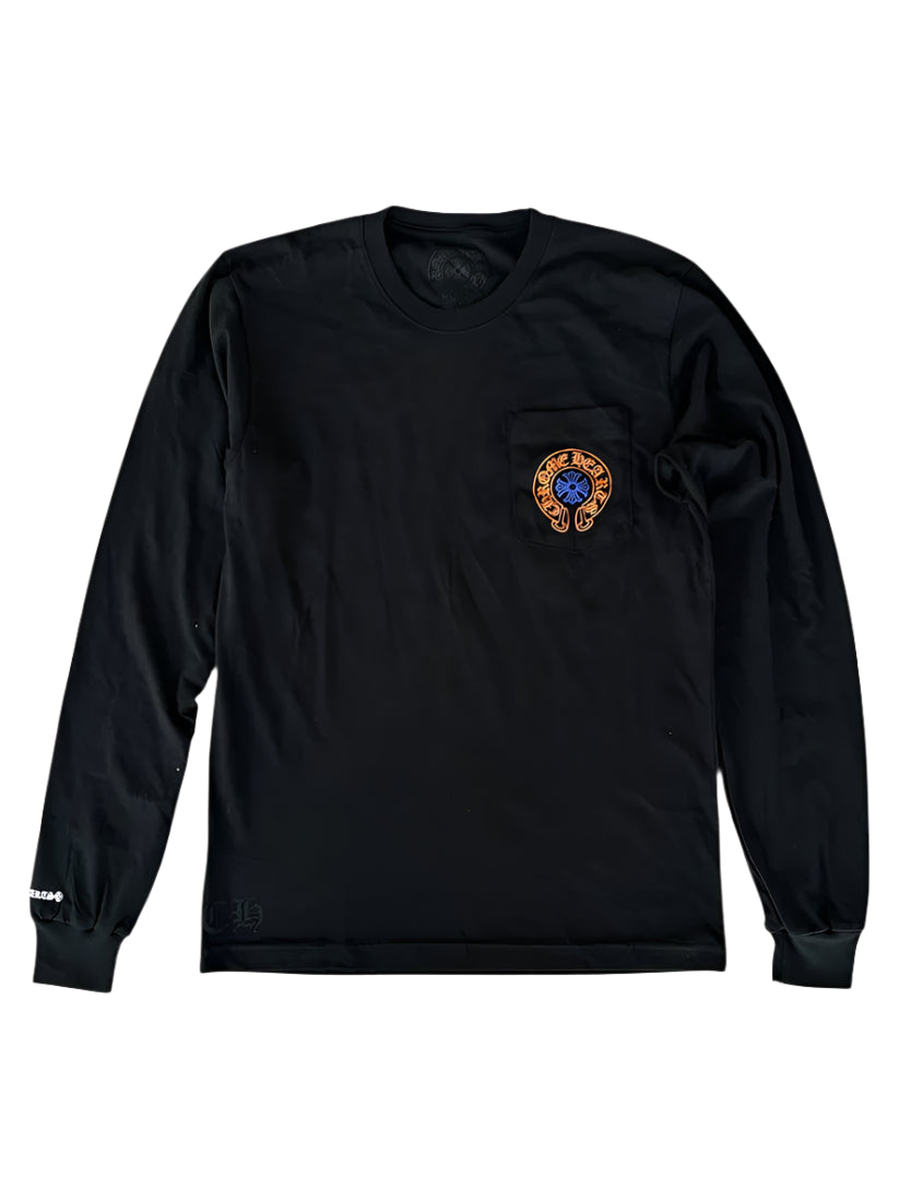 Black, Orange & Blue Staff Horseshoe Logo Longsleeve