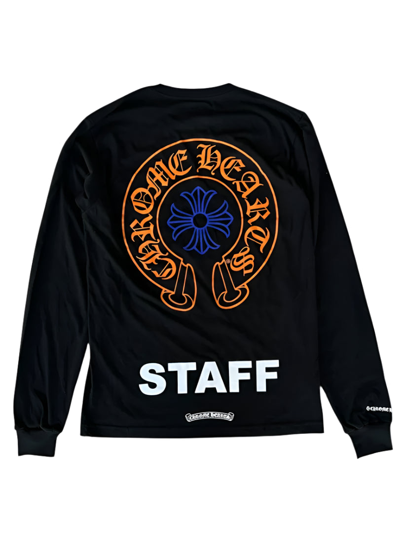 Black, Orange & Blue Staff Horseshoe Logo Longsleeve