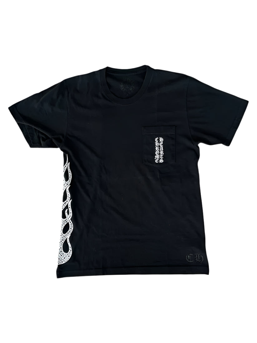 Black & White Flame Logo T-Shirt