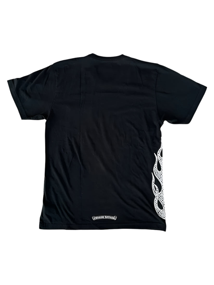 Black & White Flame Logo T-Shirt