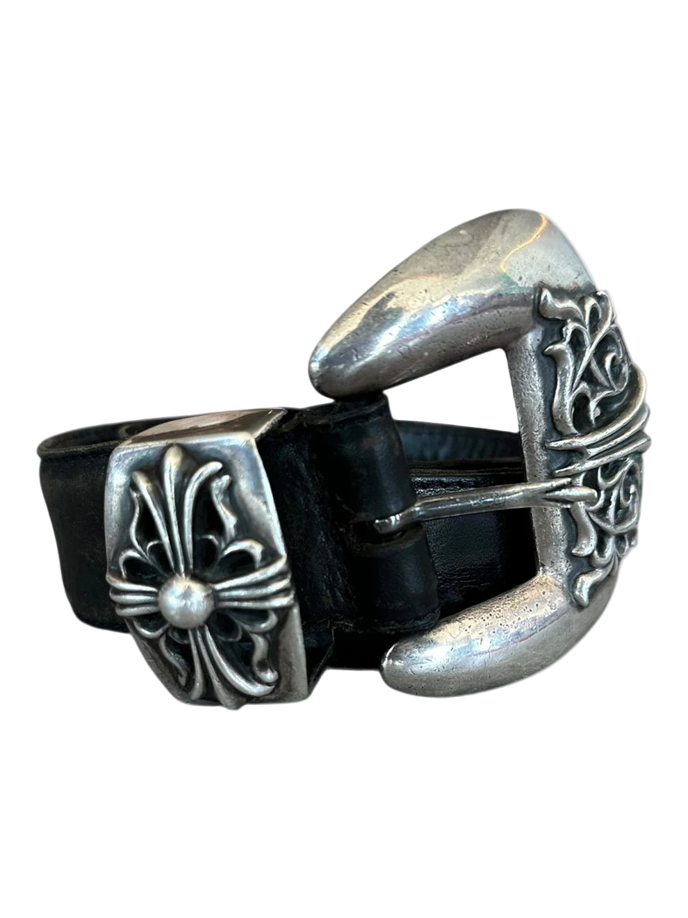 Black 3 Piece Leather Belt