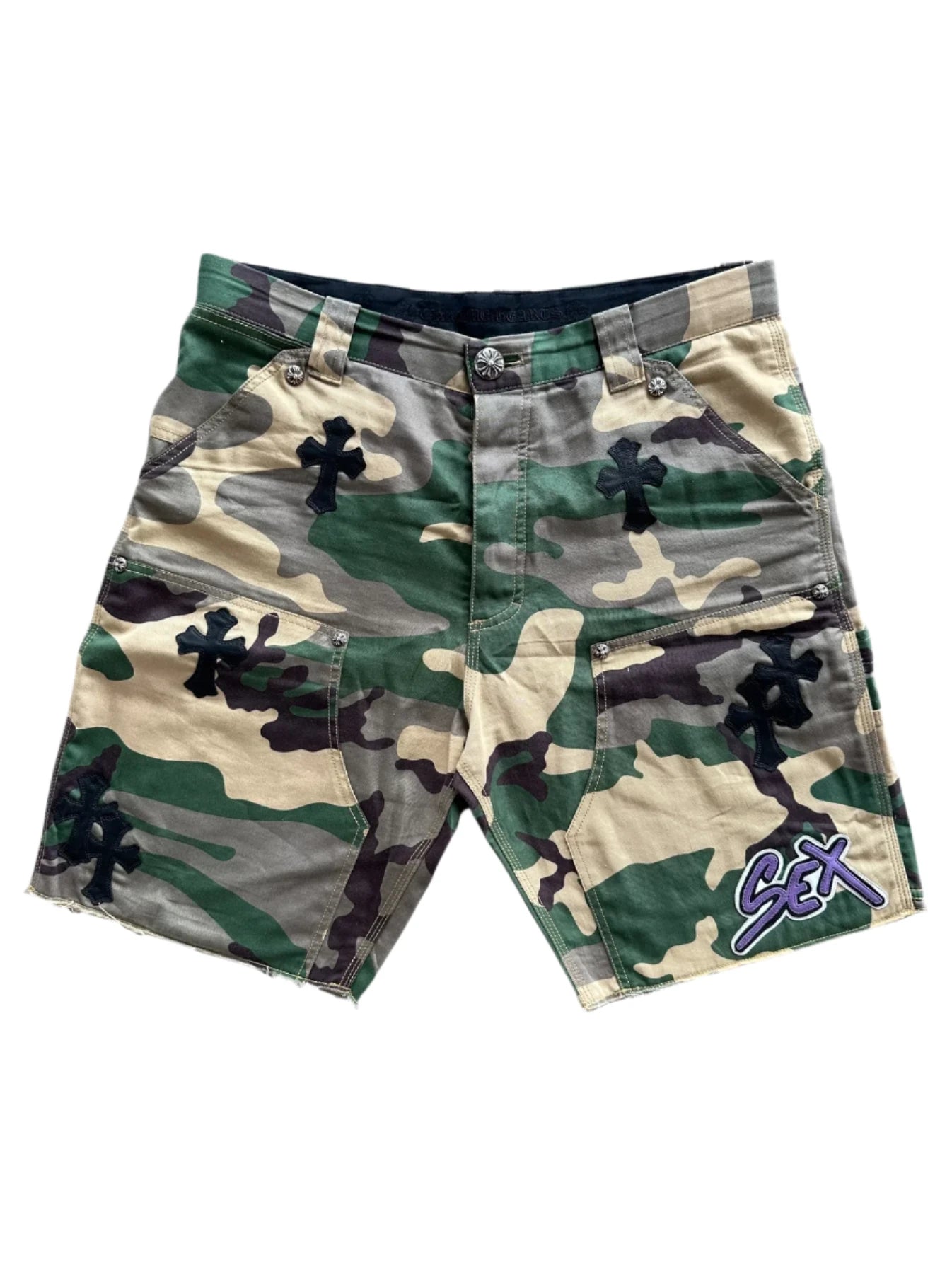 Camouflage Sex Records Cross Patch Carpenter Shorts