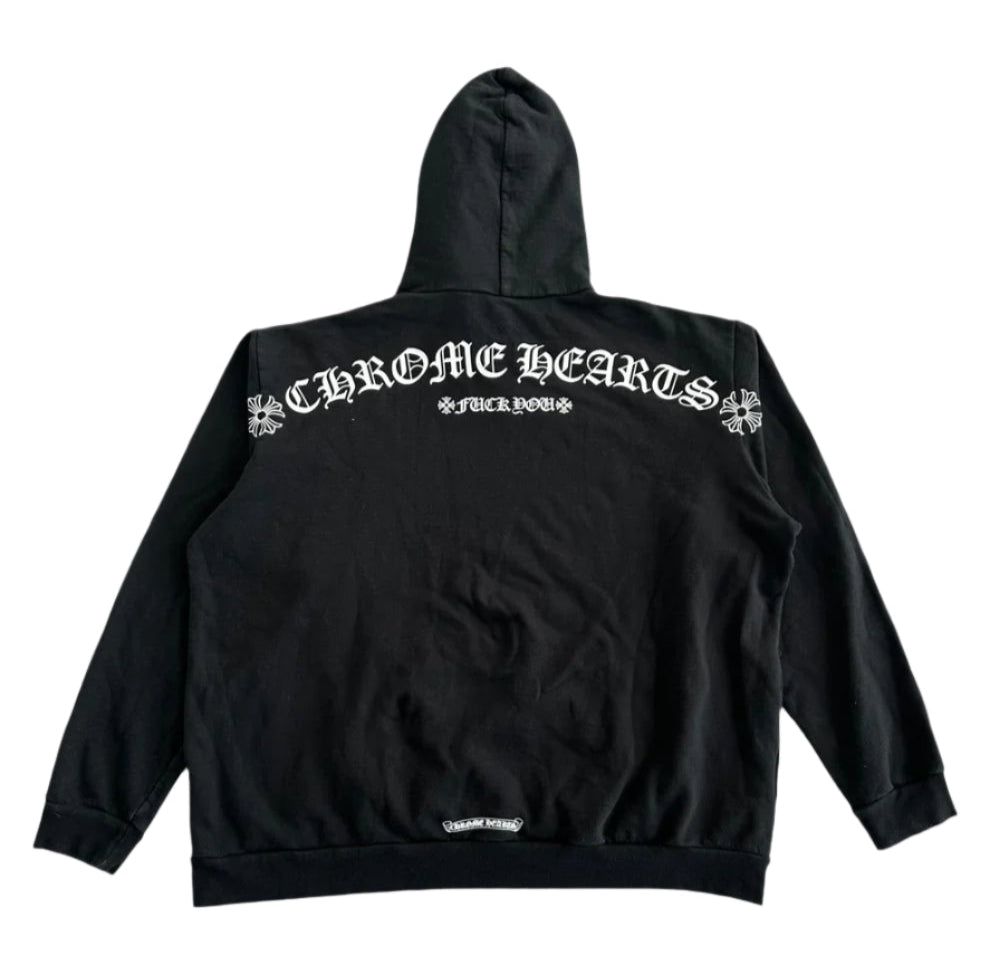 Black & White T-Bar Logo FU Hoodie