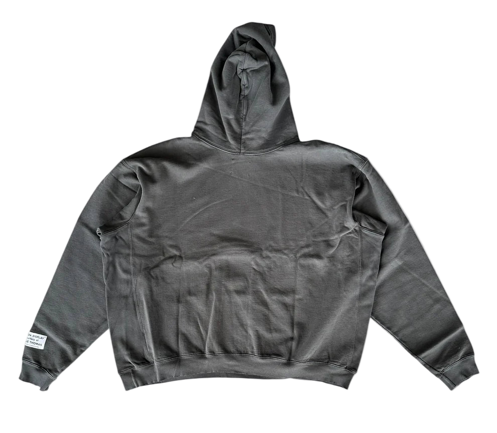 Washed Black & Yellow Dept Logo Hoodie