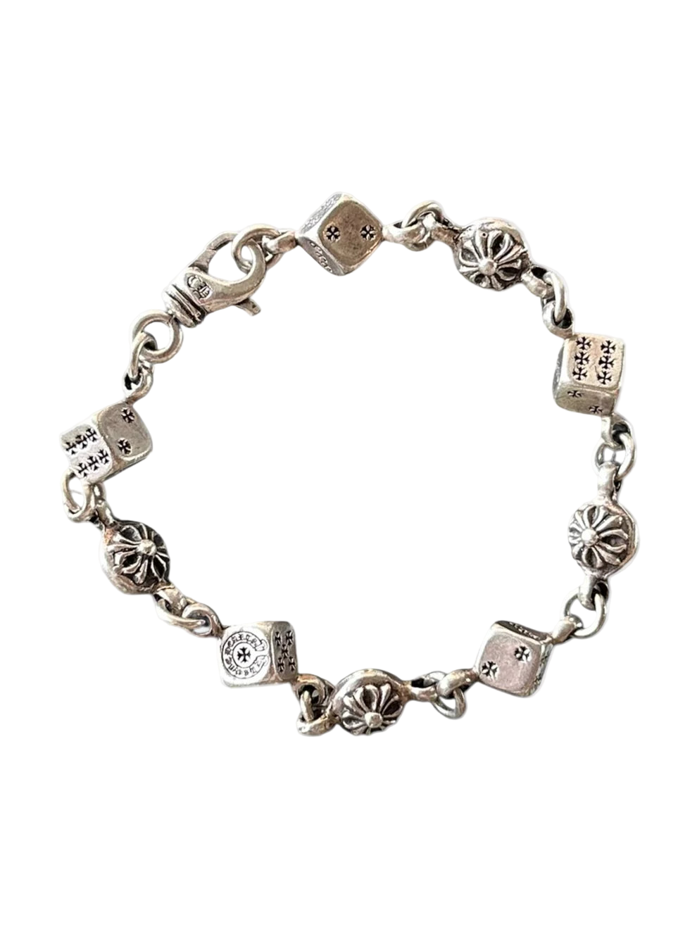 Silver Dice Bracelet