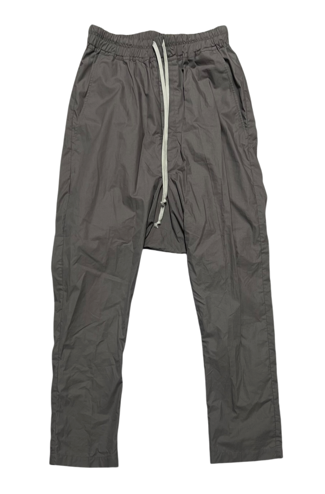Dust Beige Drawstring Slim Pants