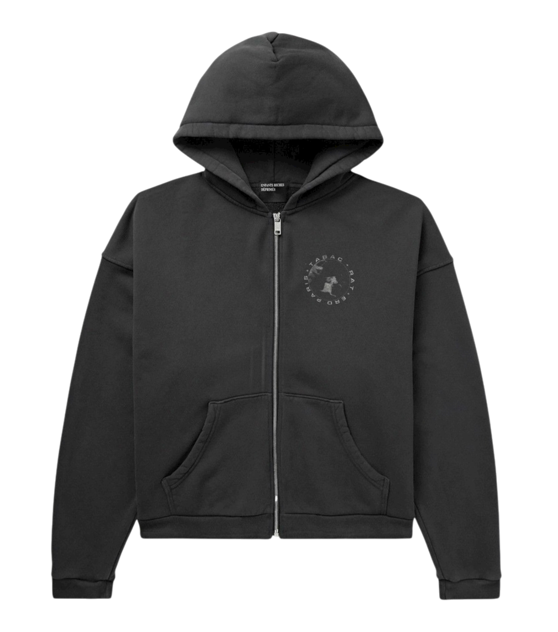 Tabac Rat Printed Cotton-Jersey Zip-Up Hoodie