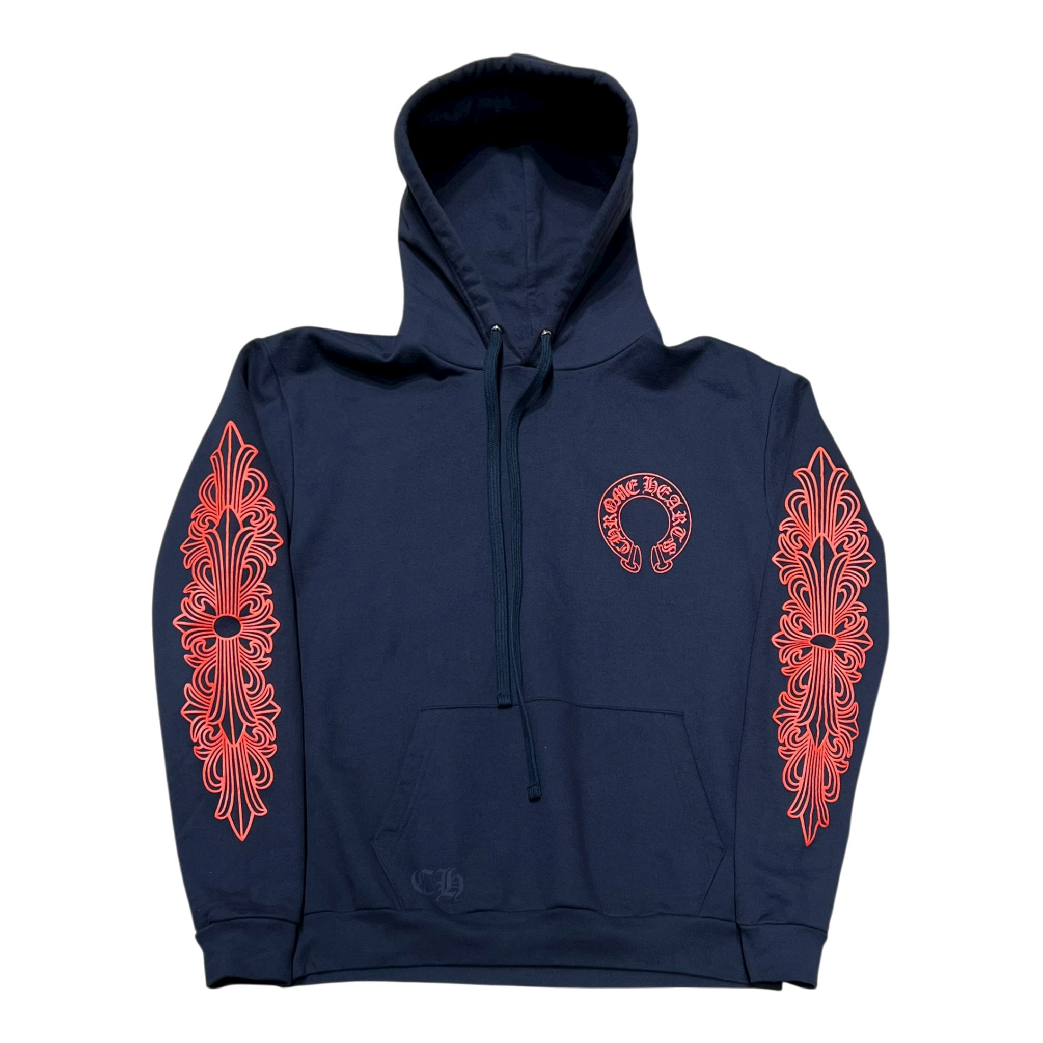 Horseshoe Floral Hoodie 'Navy/Red'