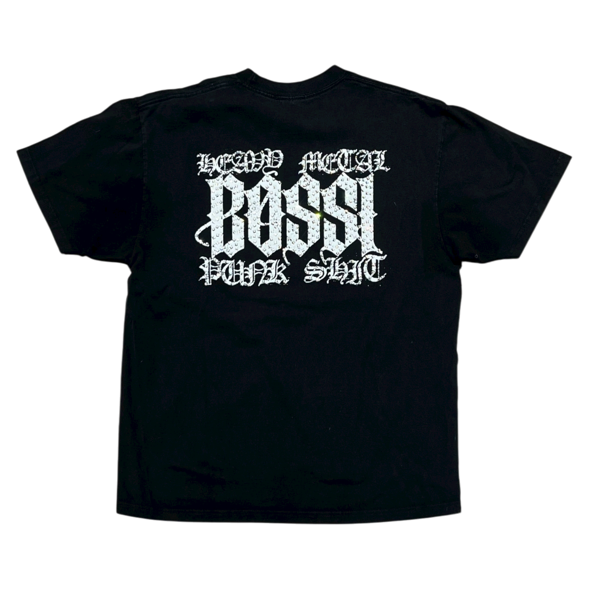 Vintage FU Rhinestone Black/White Tee