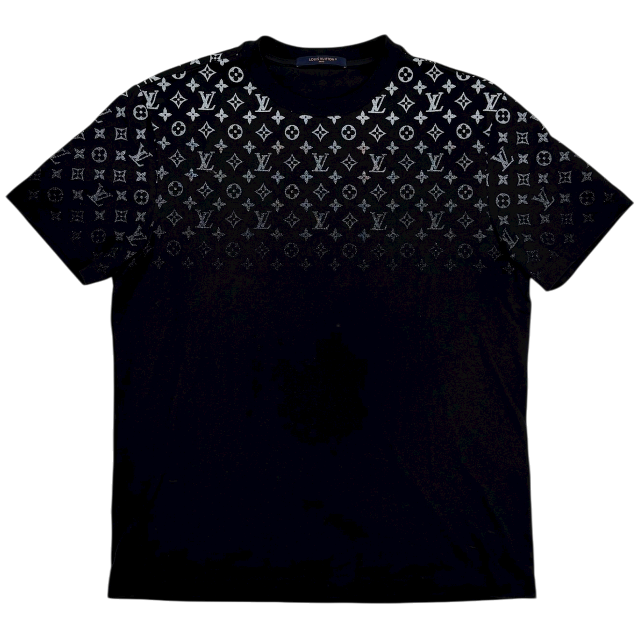 Gradient Cotton T-Shirt Black