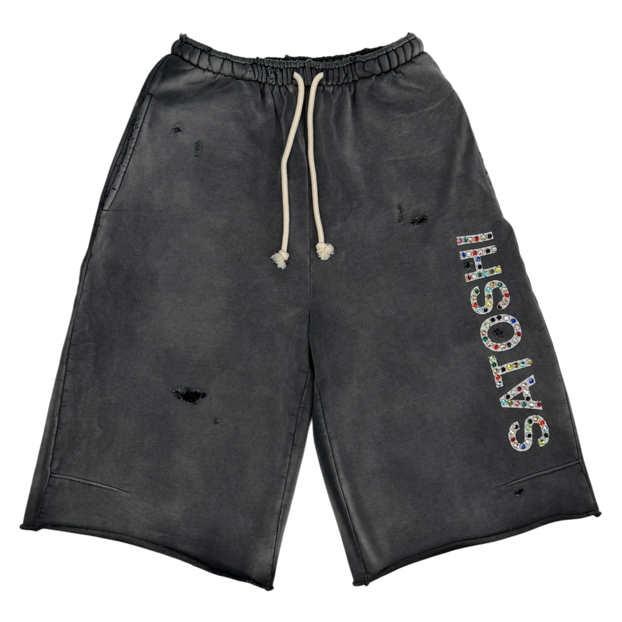 Black Drifter Studded Sweat Shorts