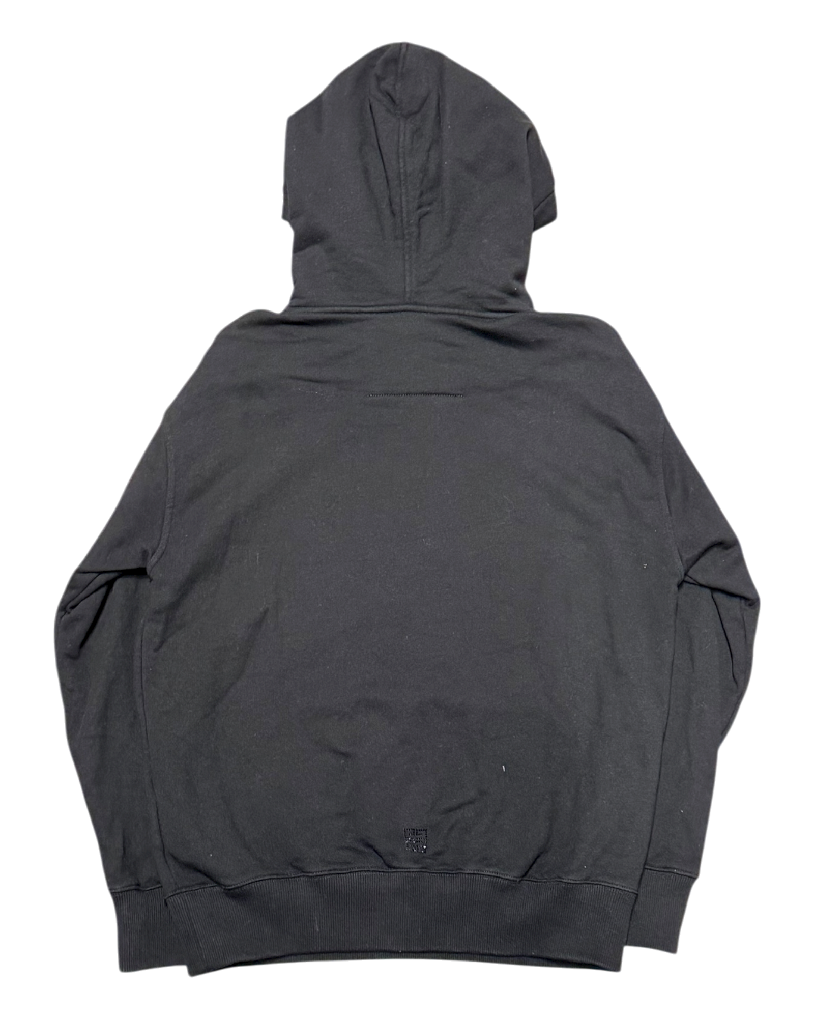 Hoodie with Rhinestone-Studded Logo Black