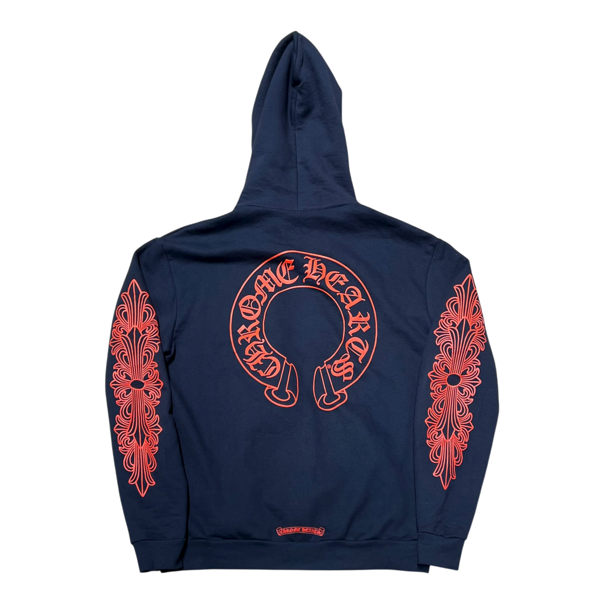 Horseshoe Floral Hoodie 'Navy/Red'