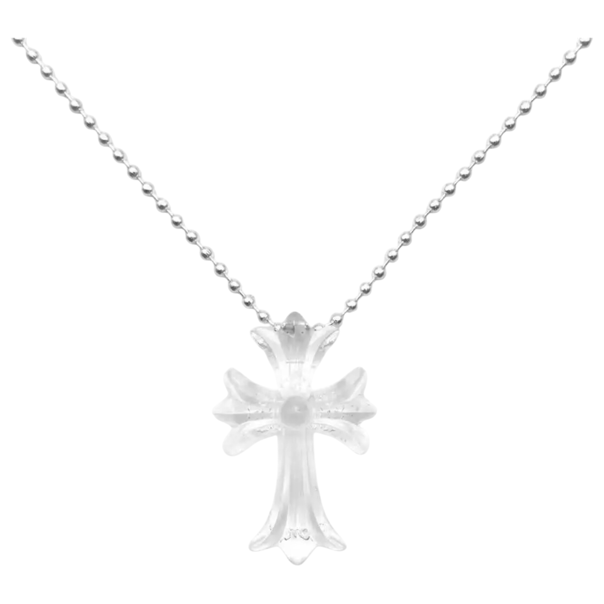 Resin Cross Pendant Ball Chain Necklace