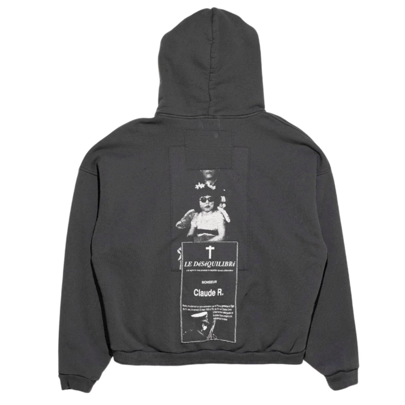 Russian Chorus Zip Hoodie Faded Black