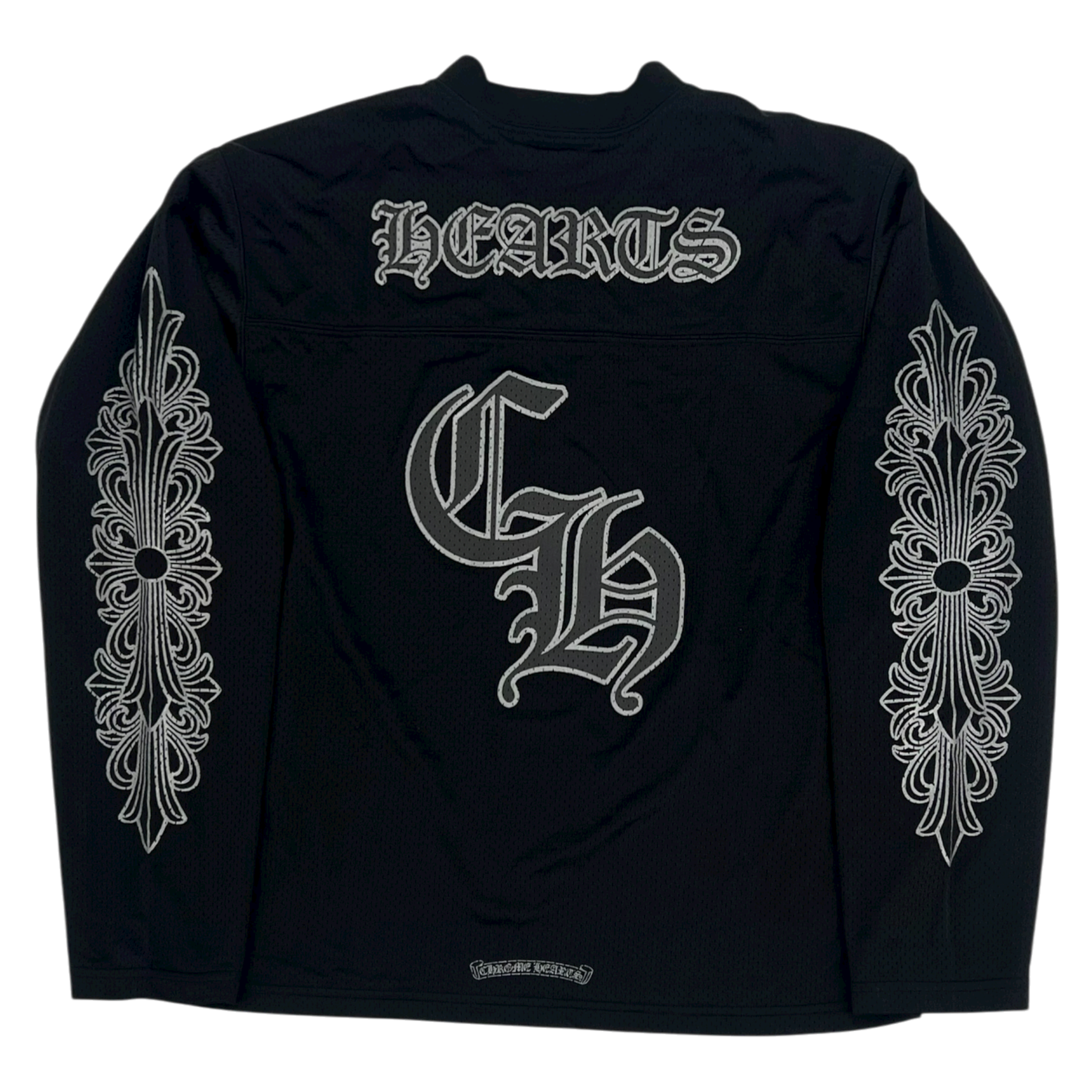 Black Mesh Jersey L/S