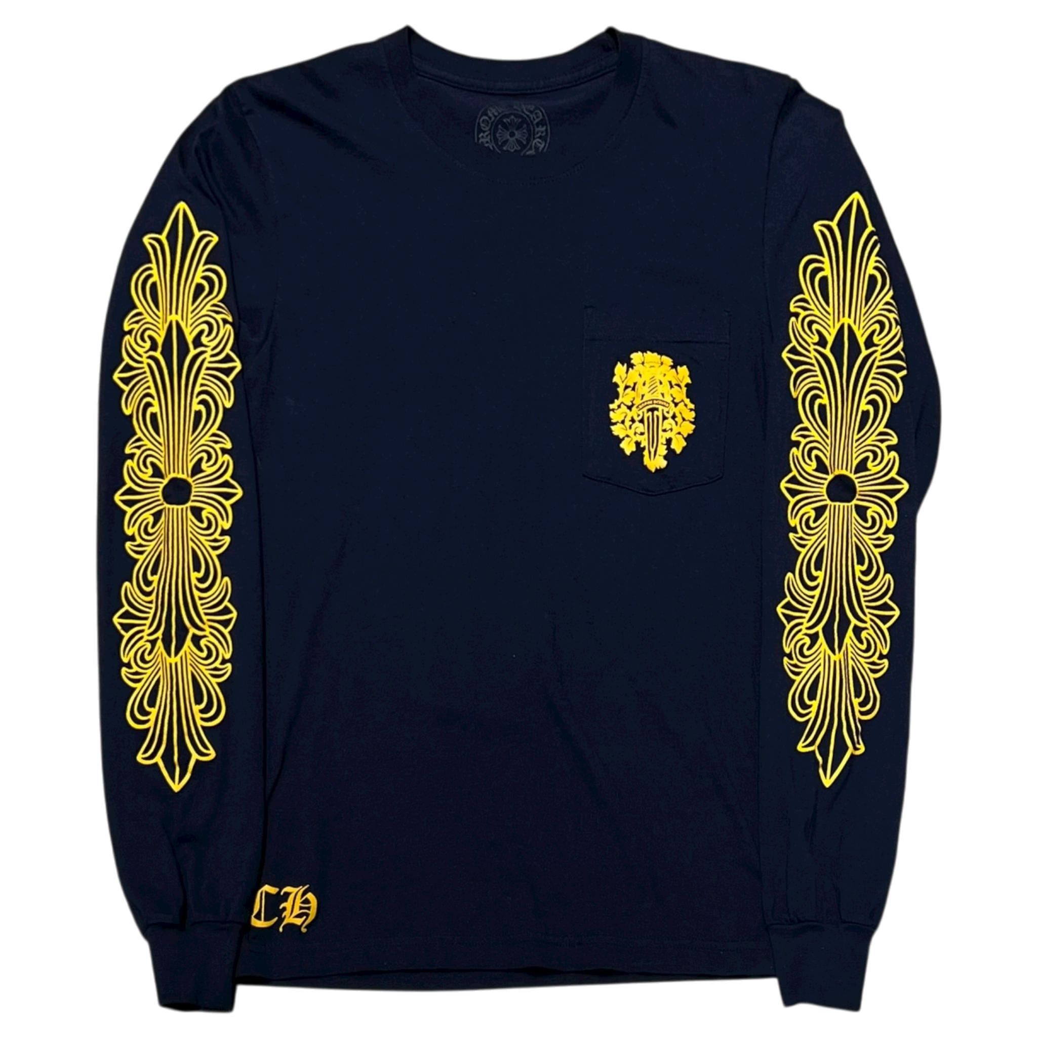 V89 Dagger L/S T-shirt Navy/Yellow