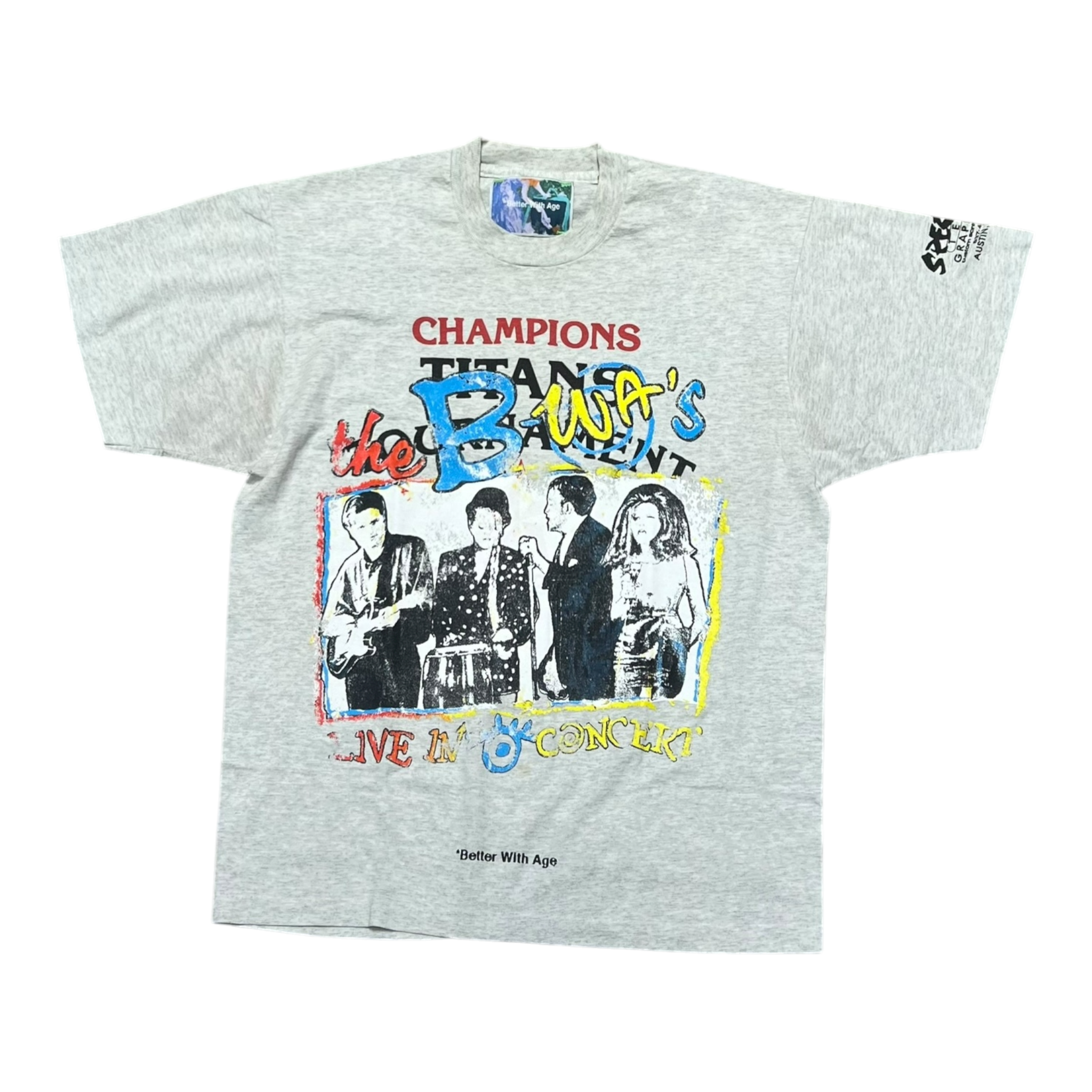 Cosmic Vintage Tee Live In To Concert Champions Grey
