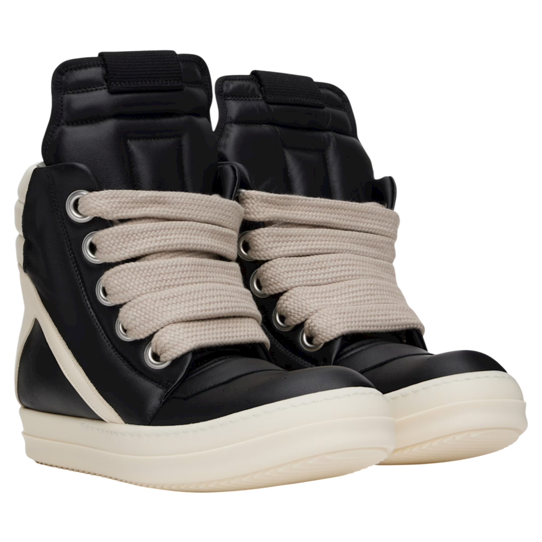 Black & Off-White Hollywood Jumbolace Geobasket Sneakers