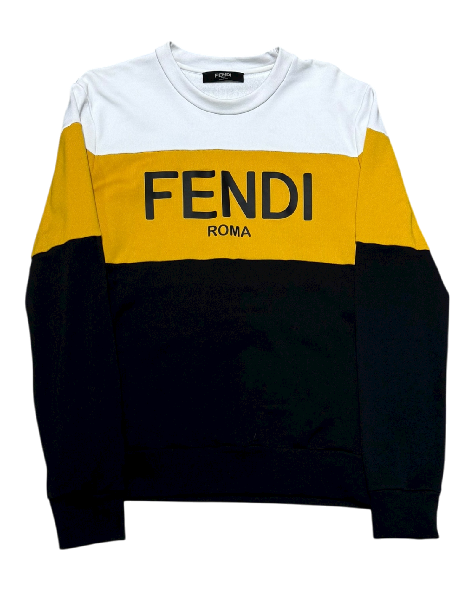 White and Yellow Logo Sweatshirt