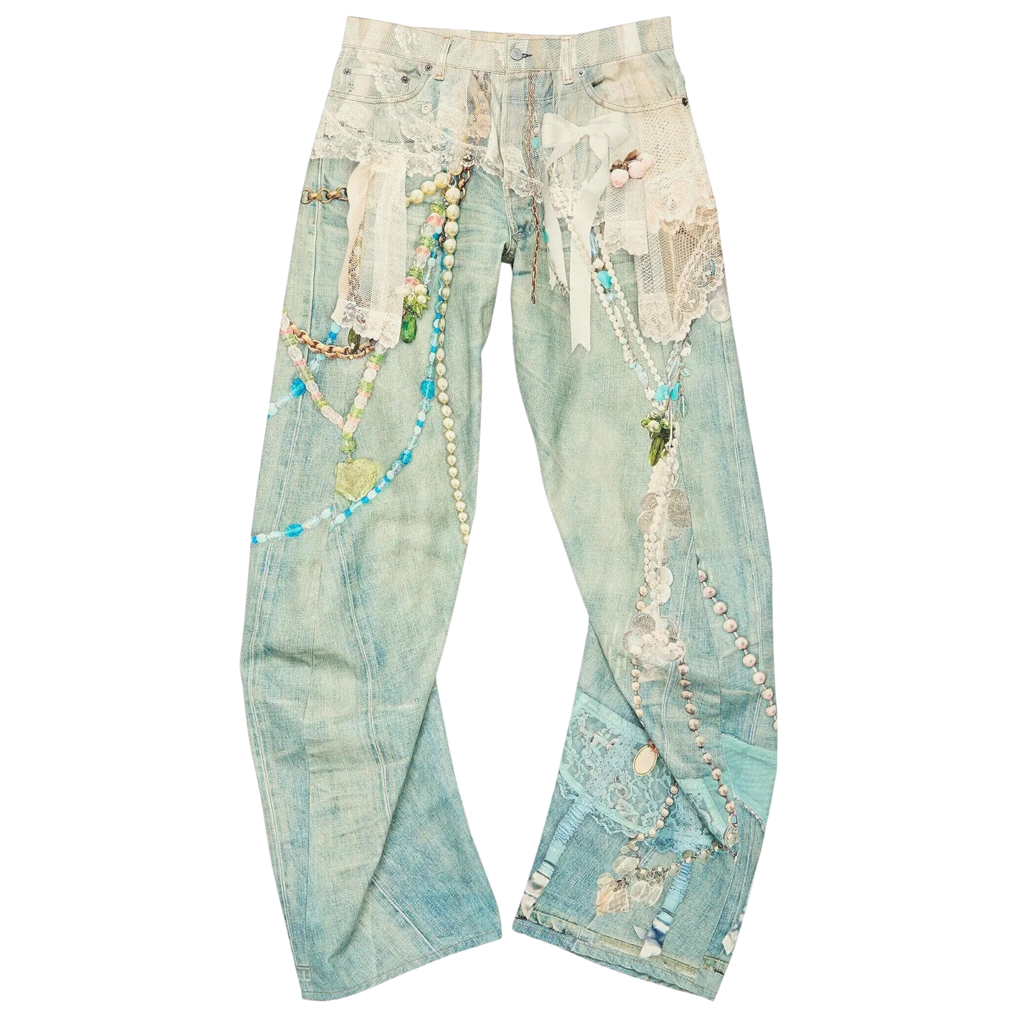 2006 Relaxed Fit Jeans 'White/Green'