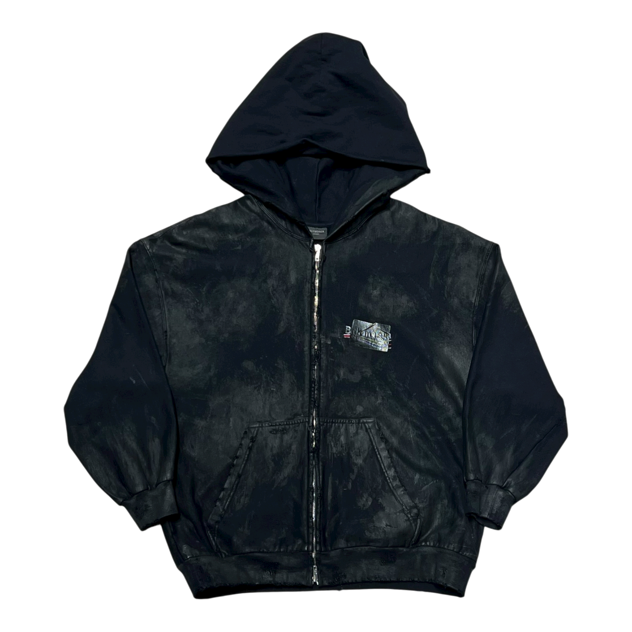 Mud Oversized Zip Up Black