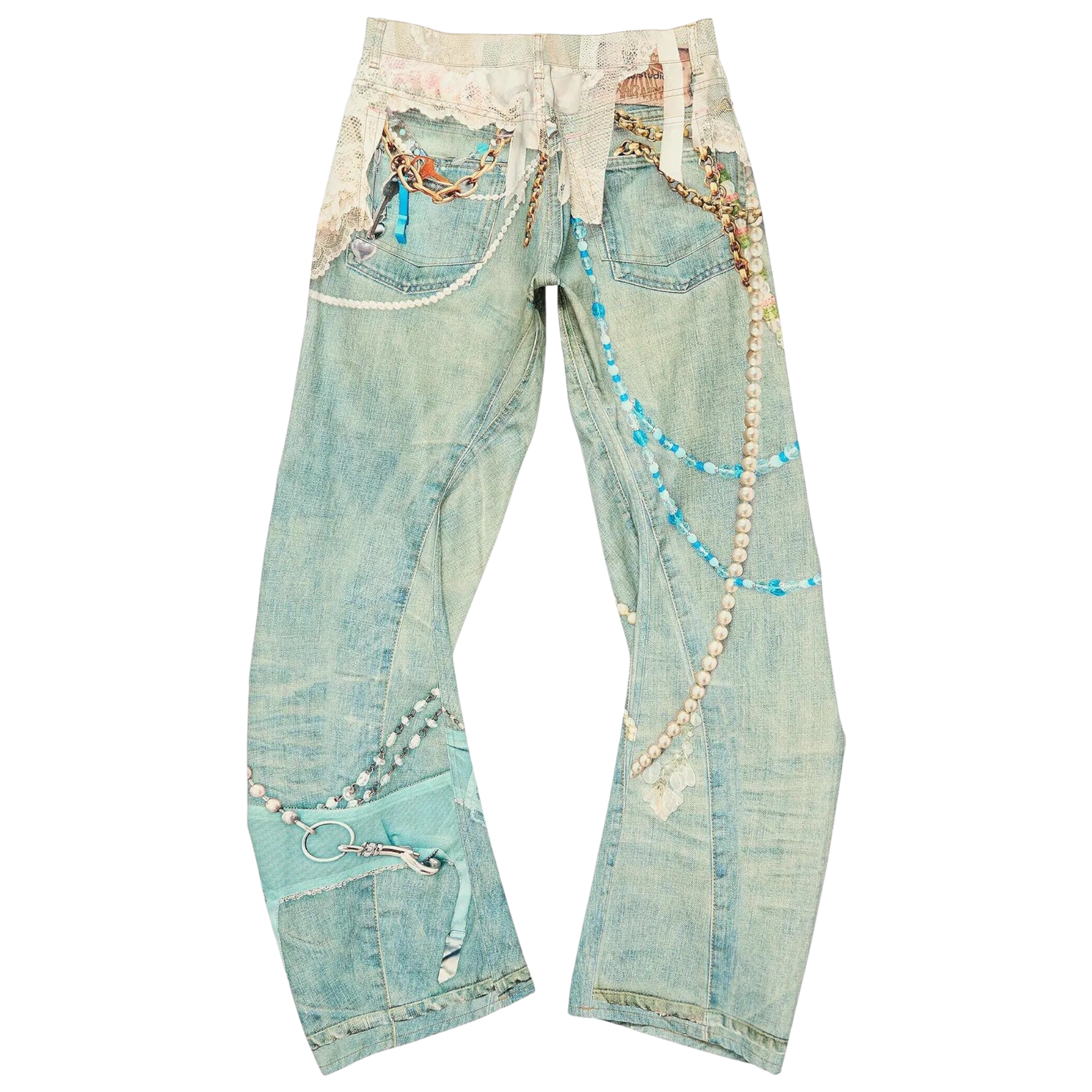 2006 Relaxed Fit Jeans 'White/Green'