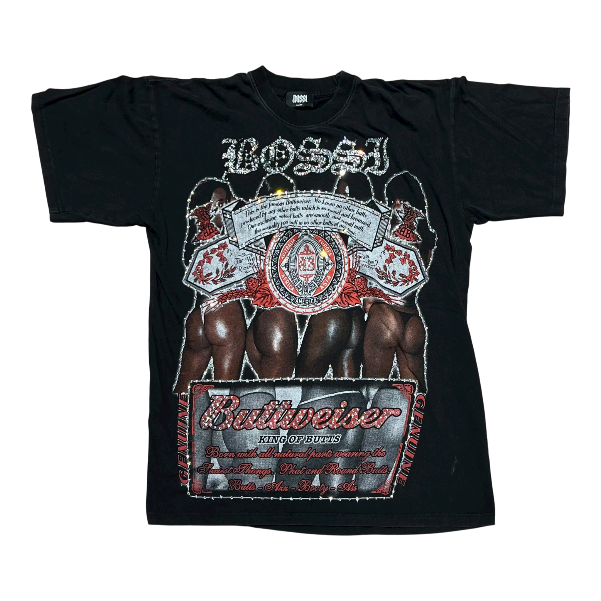 Vintage Rhinestone Black/Red Tee (FW25)