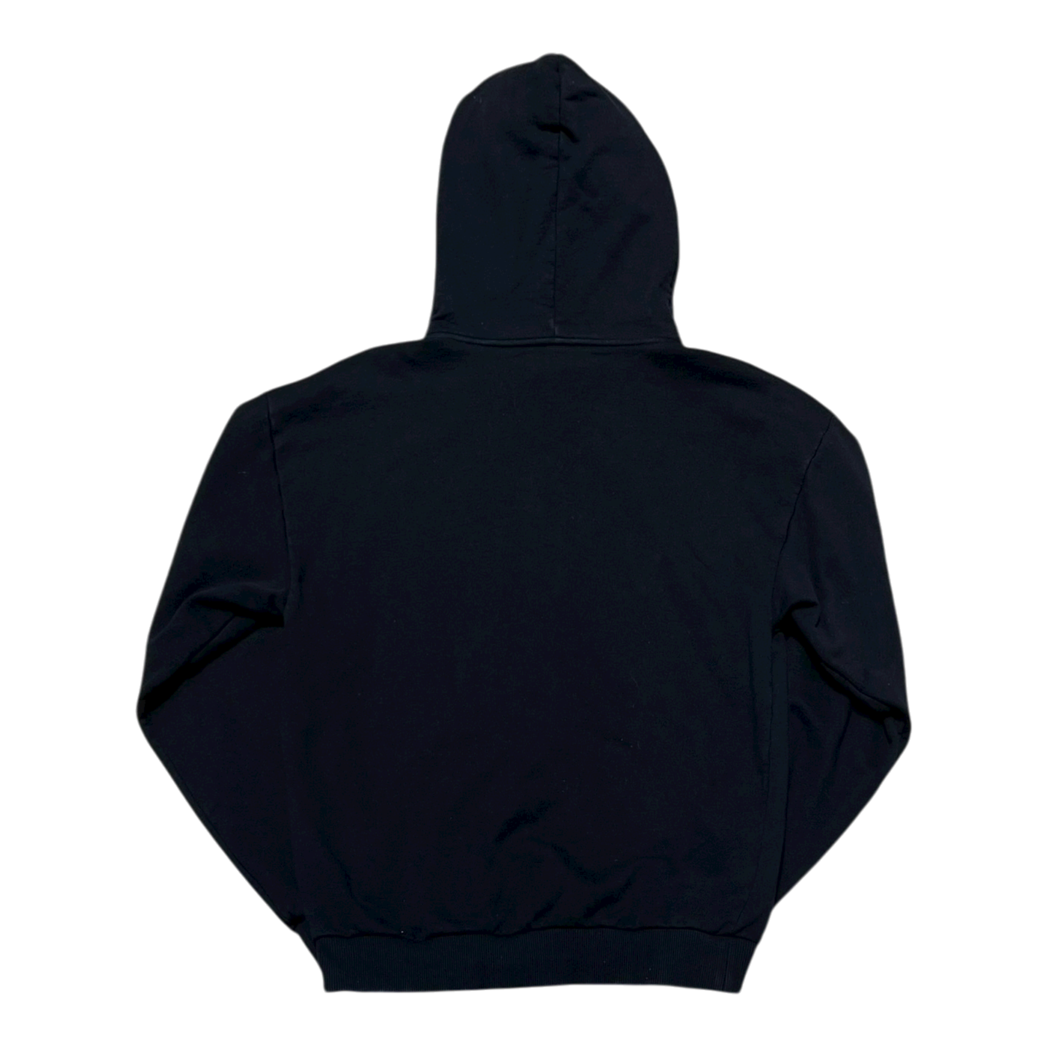 Black Loose Zip Up Hoodie Hood Logo