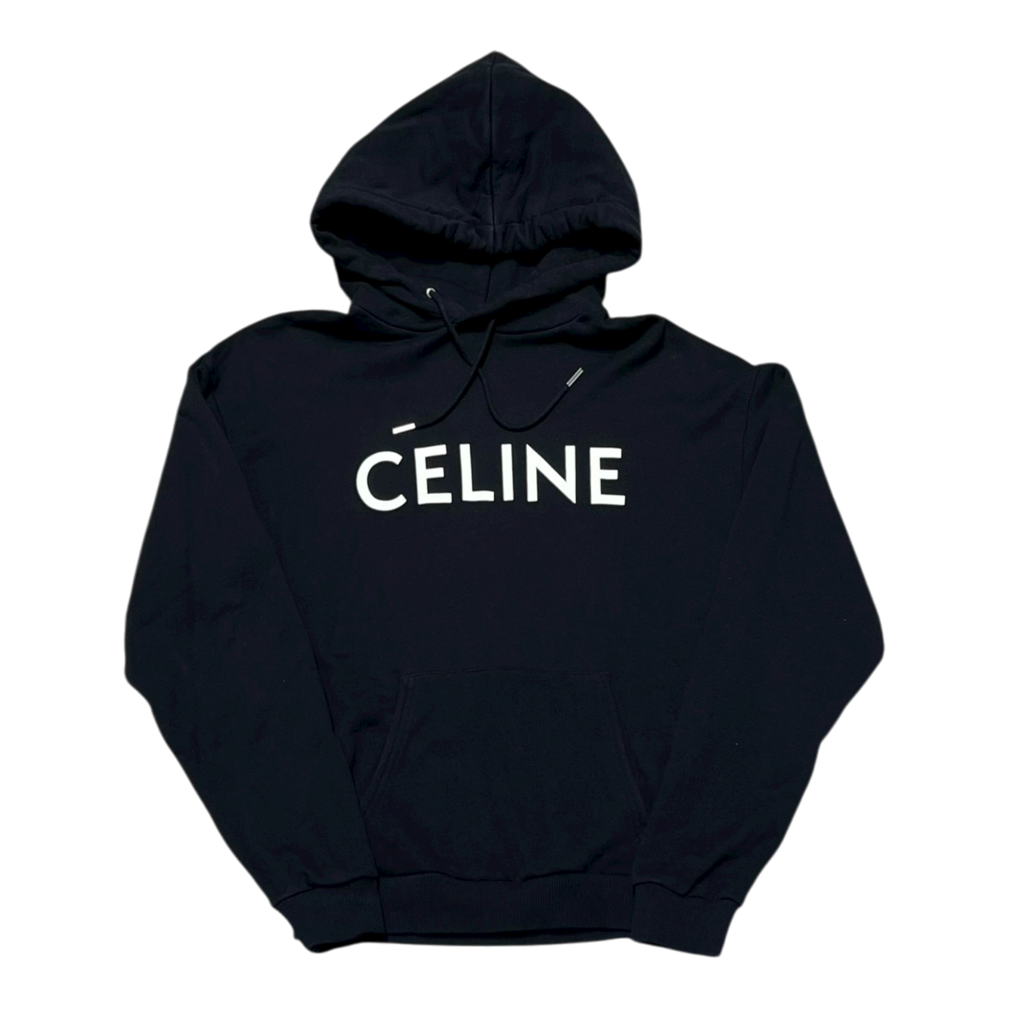 Black Loose Hoodie Center Logo