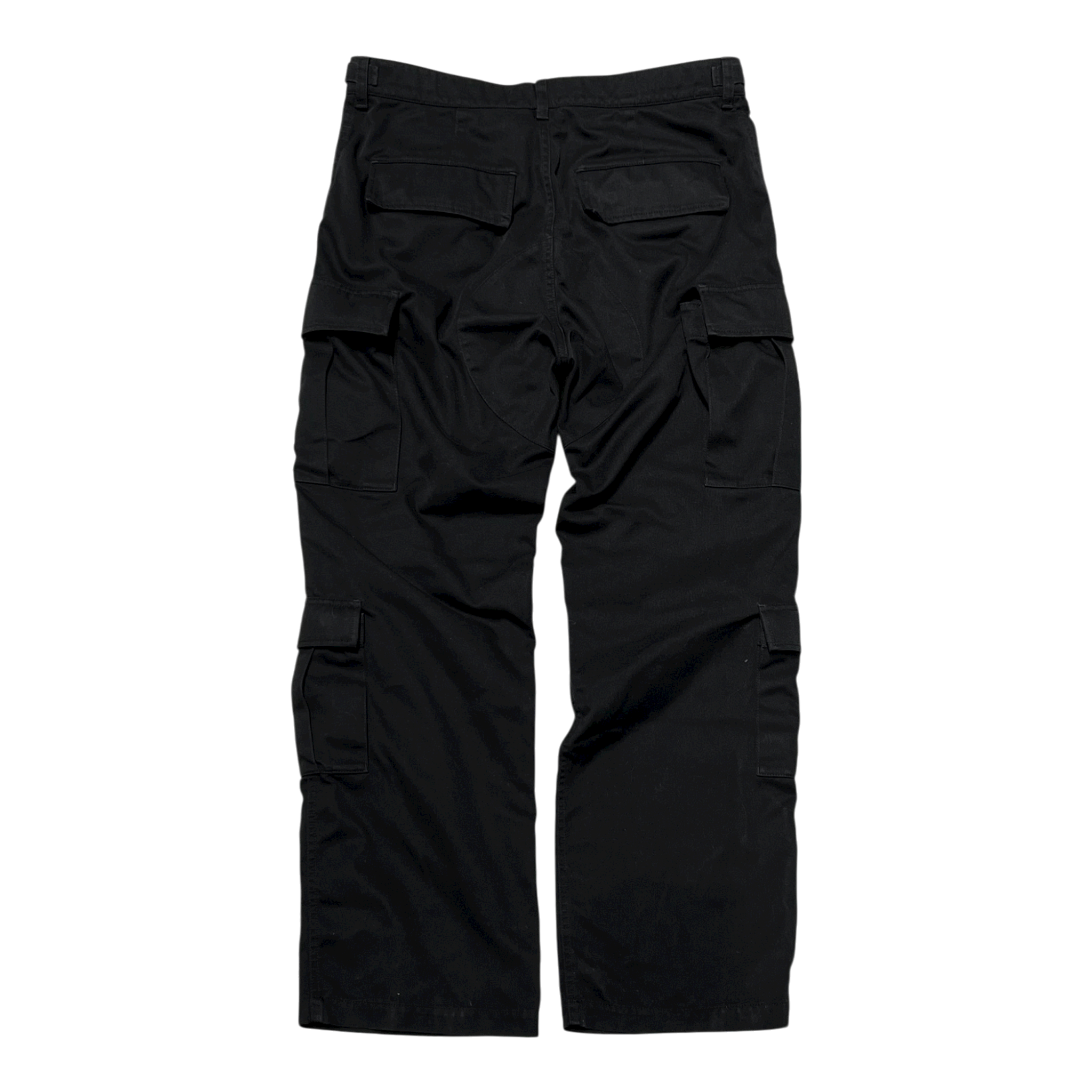 Flared Cargo Pants in black