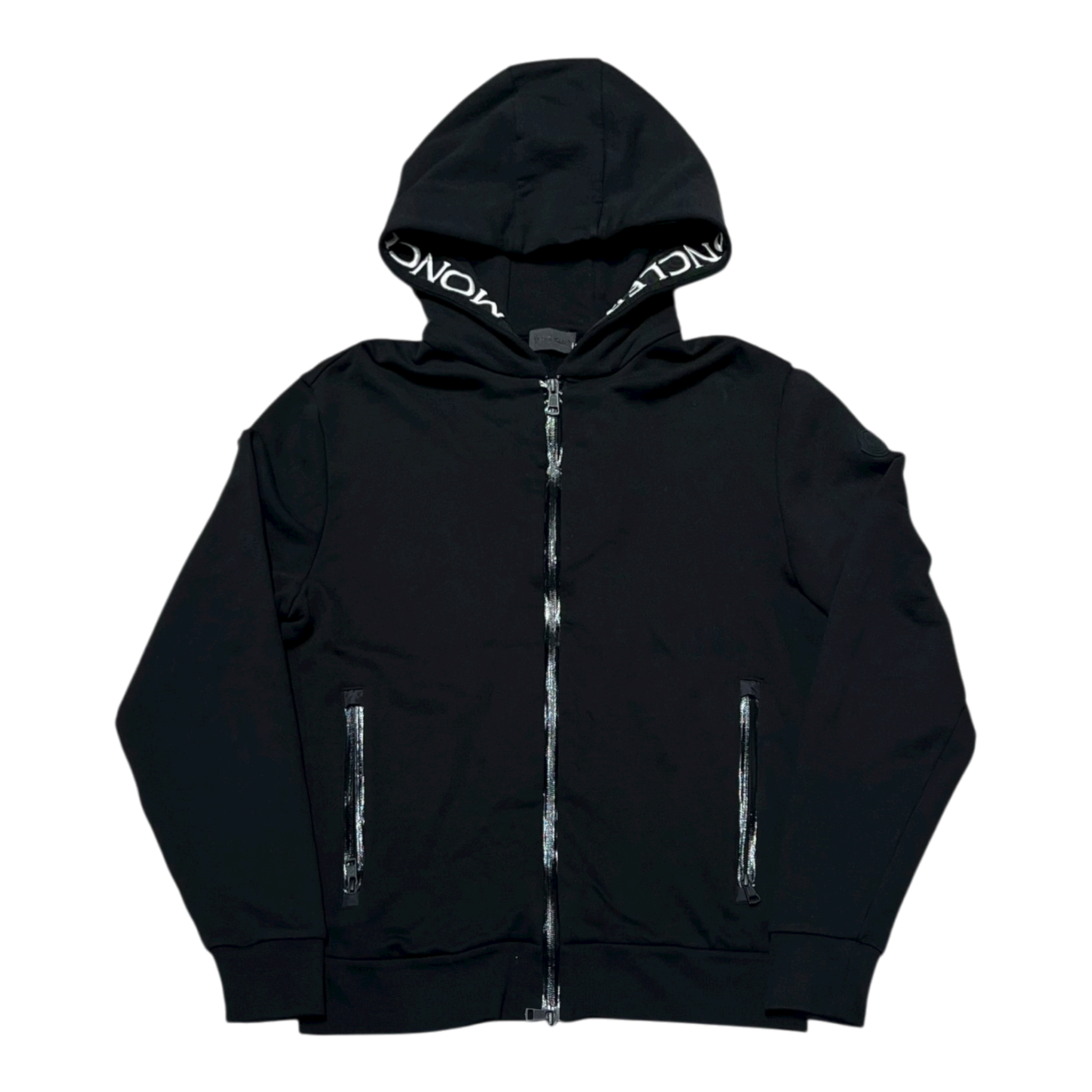 Black Zip Up Logo Hoodie