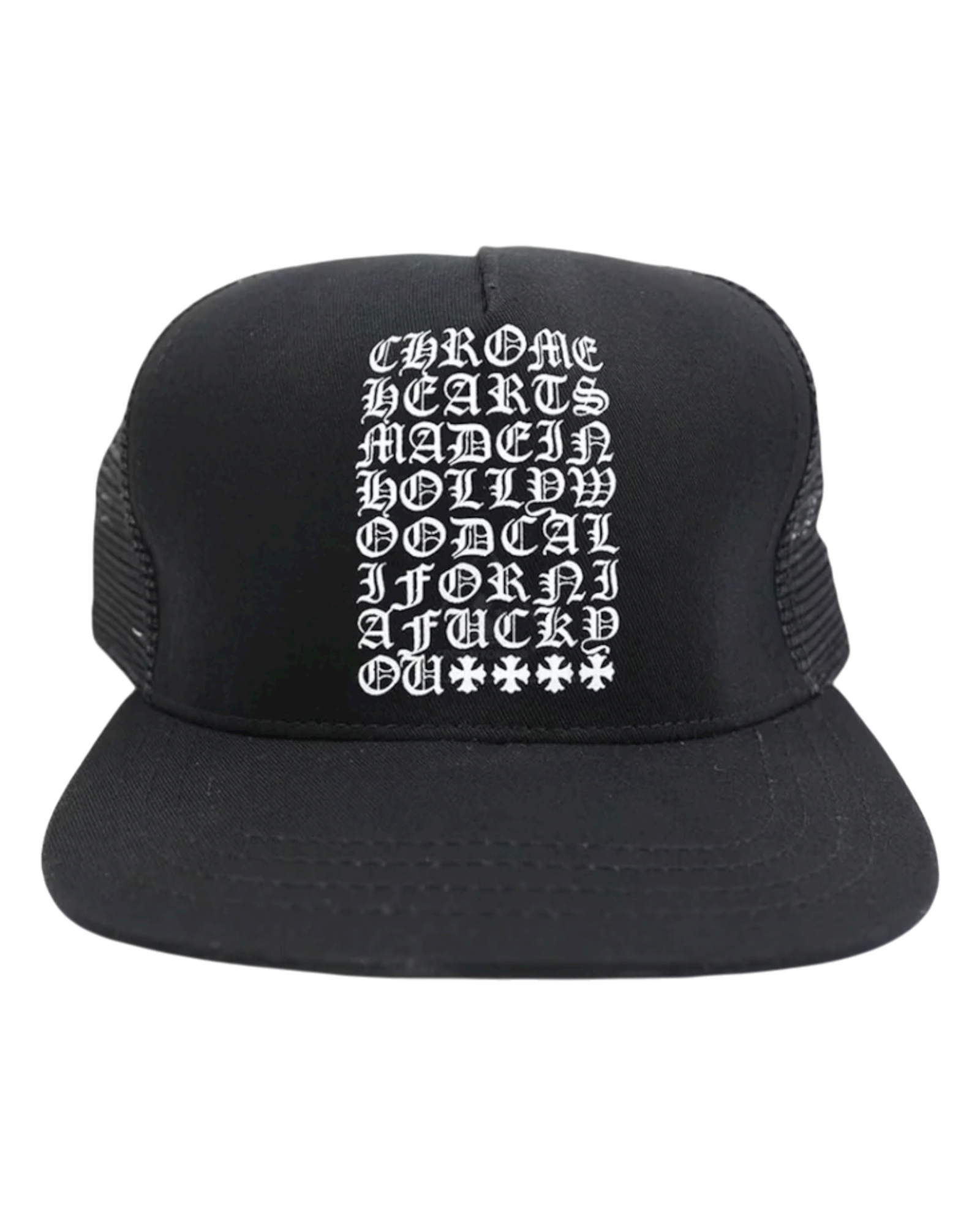 Eye Chart Made in Hollywood Trucker Hat Black